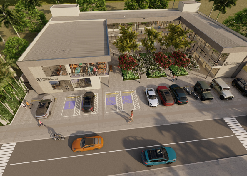 Render do Shopping do Descobrimento, em Santa Cruz Cabrália-BA